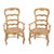 Late 20th Century Set of 2 Painted Ladderback Armchairs For Sale