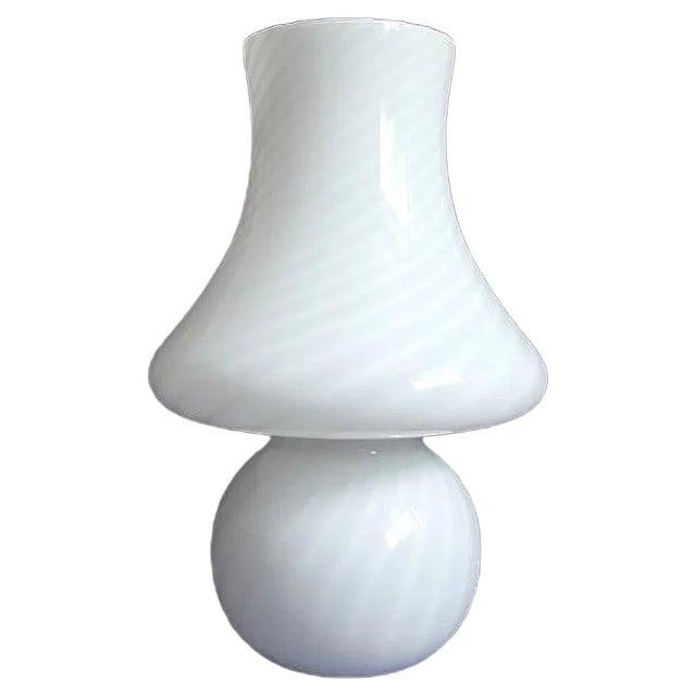 Large Swirl Murano Glass Mushroom Lamp, Italy, 1970s For Sale