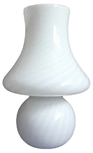 Large Swirl Murano Glass Mushroom Lamp, Italy, 1970s