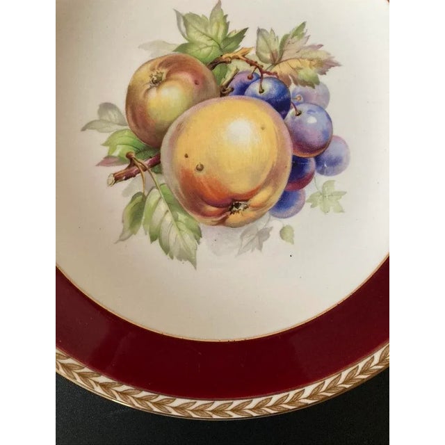 English Porcelain Fruit Design Serving or Display Dish Plate by Crown Ducal For Sale In New York - Image 6 of 12
