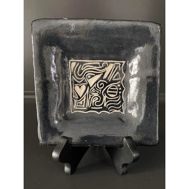Vintage Studio Pottery Postmodern Dish For Sale In Los Angeles - Image 6 of 8