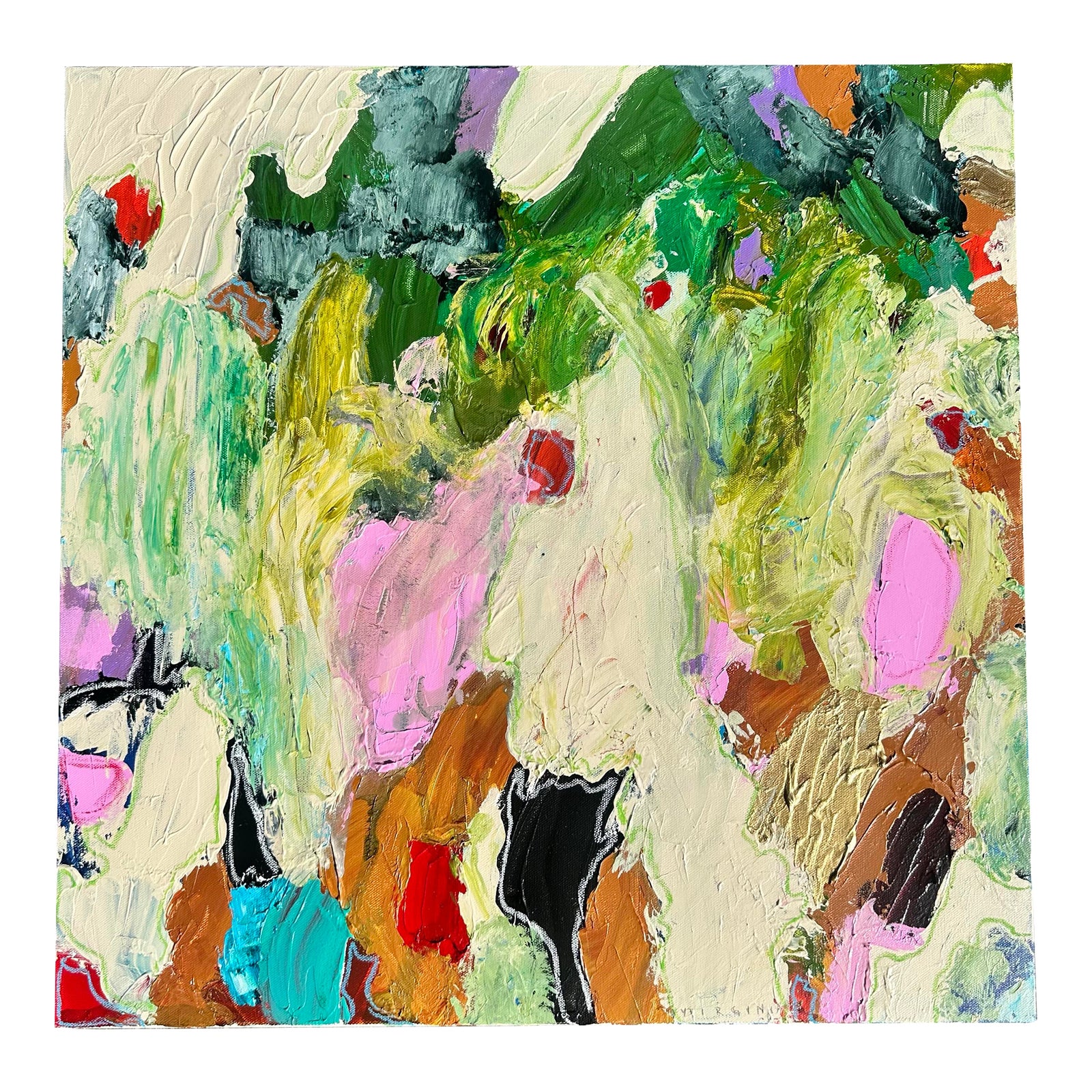 Original Abstract Painting on Canvas by Virginia Chamlee | Chairish