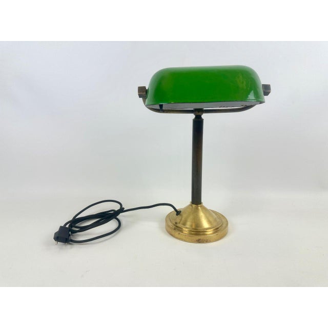1930s Art Deco Banker's Desk Lamp, Former Czechoslovakia, 1930s For Sale - Image 5 of 17