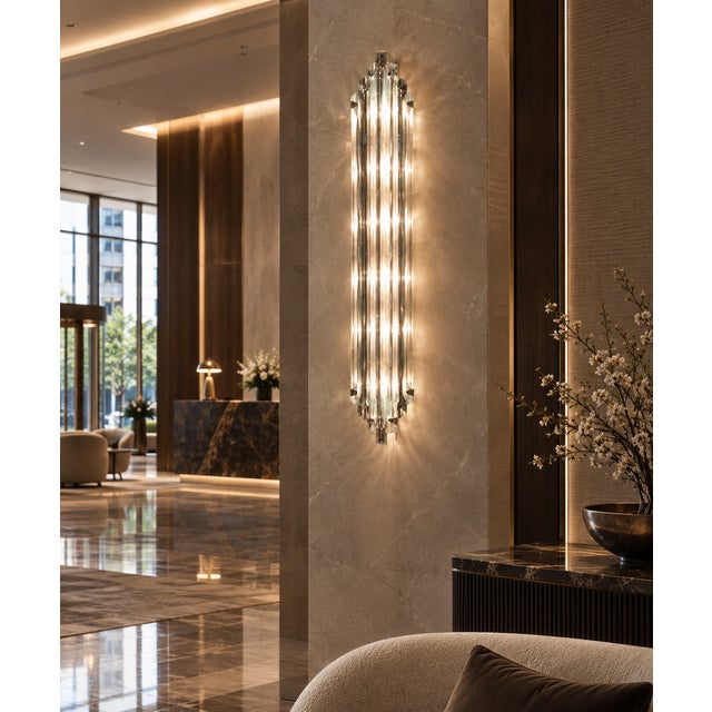 21st Century Maestoso Murano Triedri Glass Rod Sconce by Fabio LTD For Sale - Image 10 of 10