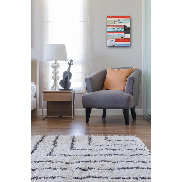 Wood Textural Painting on Assembled Wood "Rorschach" Original Artwork by Rebecca Klundt For Sale - Image 7 of 8