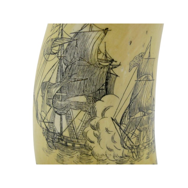 Save the Whale Polymer Faux Scrimshaw Reproduction Peacock Epervier Artek Tooth For Sale In Portland, OR - Image 6 of 13