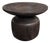 Sculptural Suar Wood Side Table, Espresso Finish Modern Organic For Sale