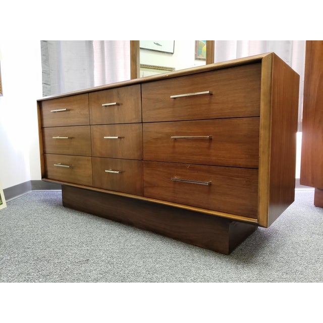MidCentury Vintage Lane 6 Drawer Lowboy Dresser With Mirror Chairish
