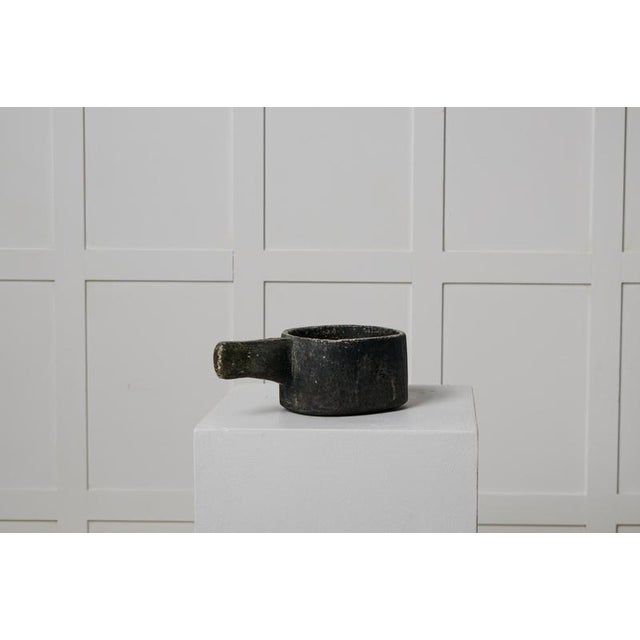 Antique Rustic Swedish Stone Pot in Soapstone For Sale - Image 3 of 6