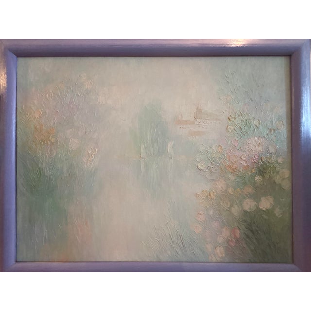 A serene landscape by Peruvian artist Yolanda Razzeto aka Yoli). Oil on Canvas. Signature in right corner by Yoli....