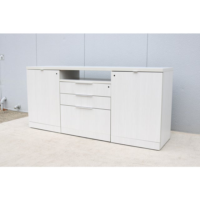 Knoll Modern Minimalist Knoll Reff Profiles Classic Credenza Sideboard in Whitened Ash For Sale - Image 4 of 18