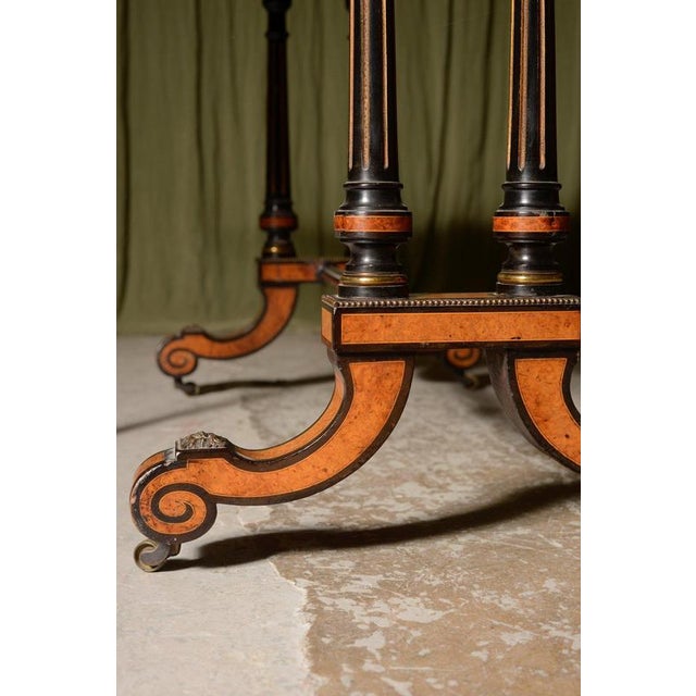 Wood Antique Victorian Amboyna Drop Leaf Coffee Table from Holtby & Co, 1860 For Sale - Image 7 of 13