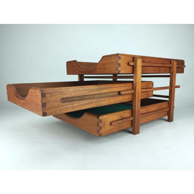 Mid-Century Modern Danish Desk Tray in Teak, 1950s For Sale - Image 9 of 18