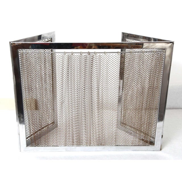 Chrome And Metal Fireplace Screen Chairish