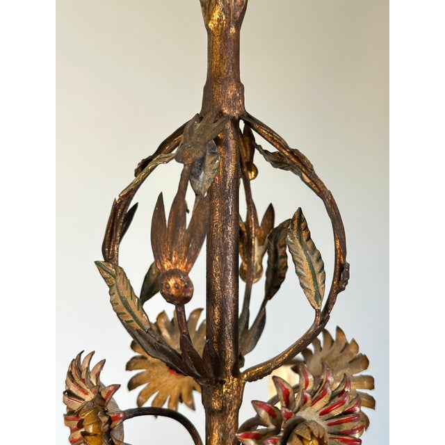 Lacquered Iron Chandelier, Turin, Italy, 1960s For Sale - Image 10 of 11