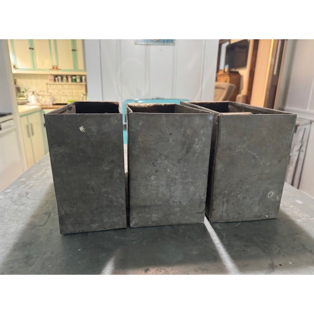 Trio of Rustic Storage Boxes For Sale - Image 4 of 8