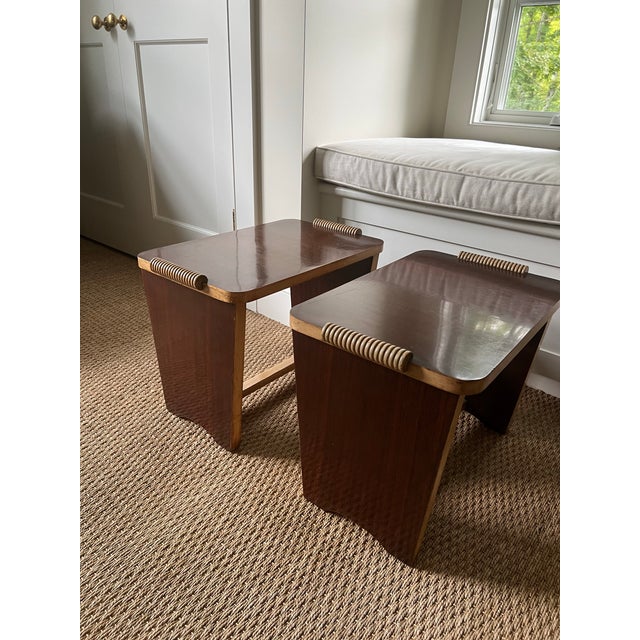 Italian Pair of 1940s Italian Stools For Sale - Image 3 of 6
