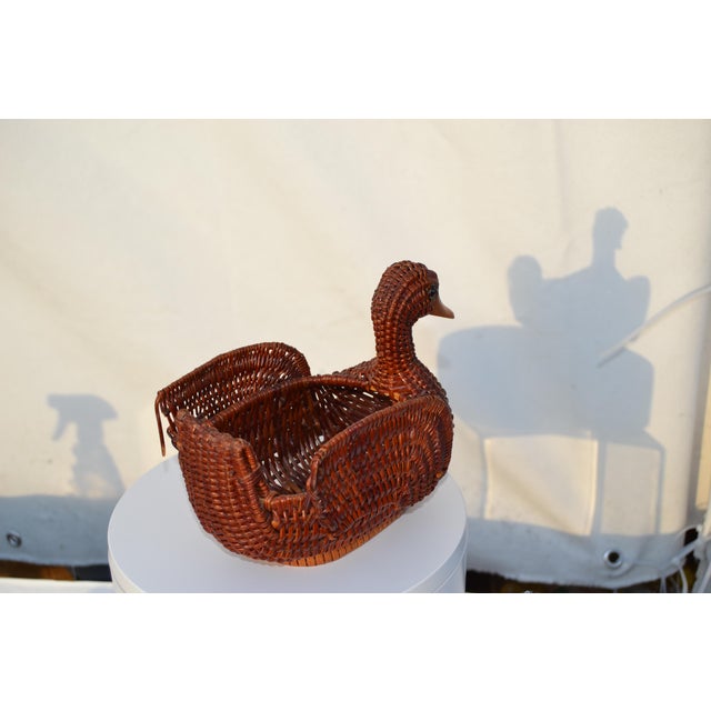 Late 20th Century Woven Duck Basket For Sale In Columbia, SC - Image 6 of 6
