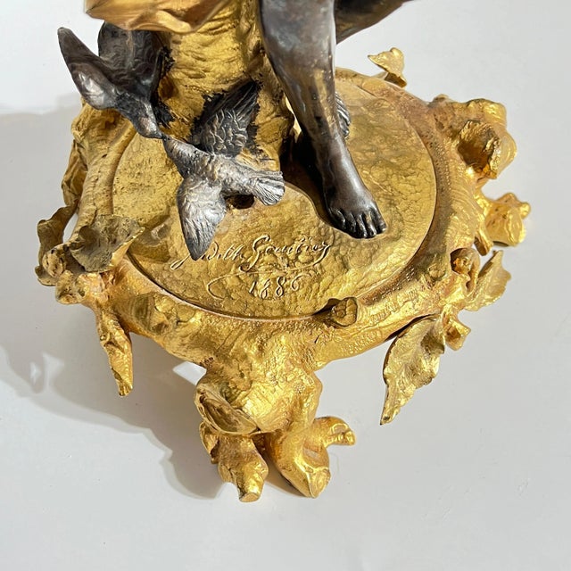 Exceptional 19th Century French Gilt and Silvered Bronze Candelabras - A Pair For Sale In New York - Image 6 of 12