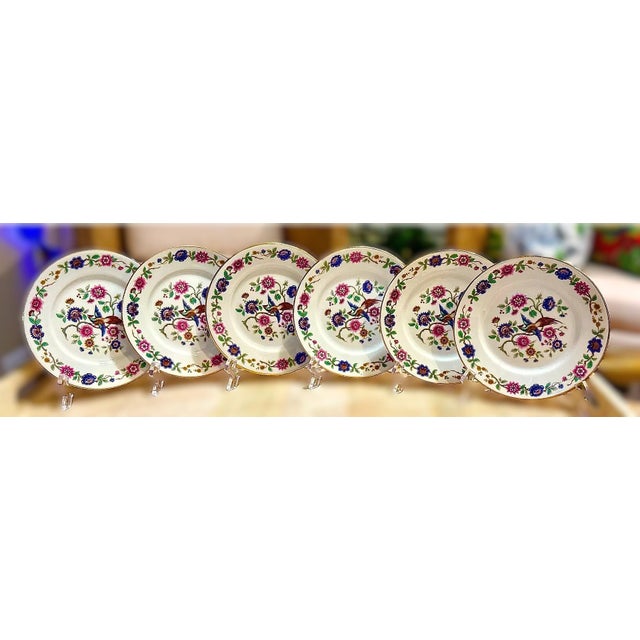 Mid-Century Modern French Limoges Bird of Paradise Plates - 6 1/4" For Sale - Image 3 of 7