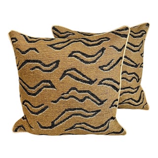 Pair of Schumacher Kata Pillow Covers For Sale