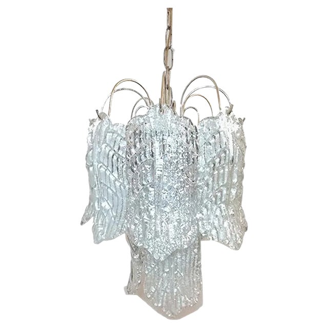Mid-Century Modern Murano Glass Sheets Pendant Lamp For Sale