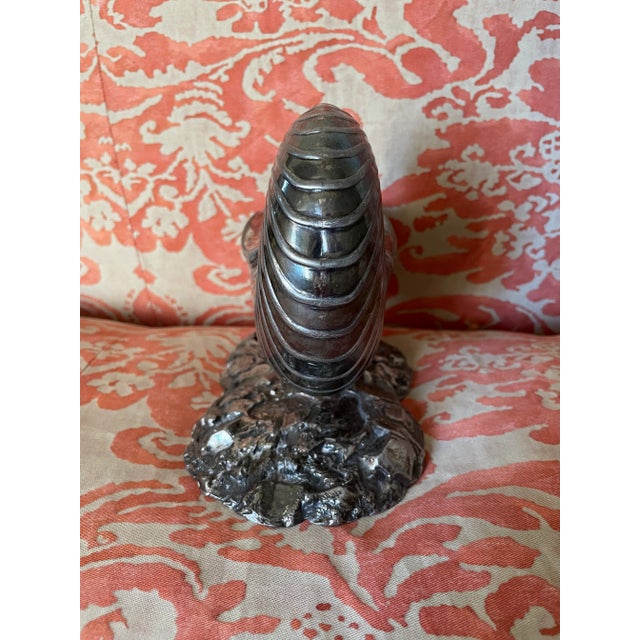 Silver Plate Nautilus Spoon Warmer For Sale - Image 4 of 10
