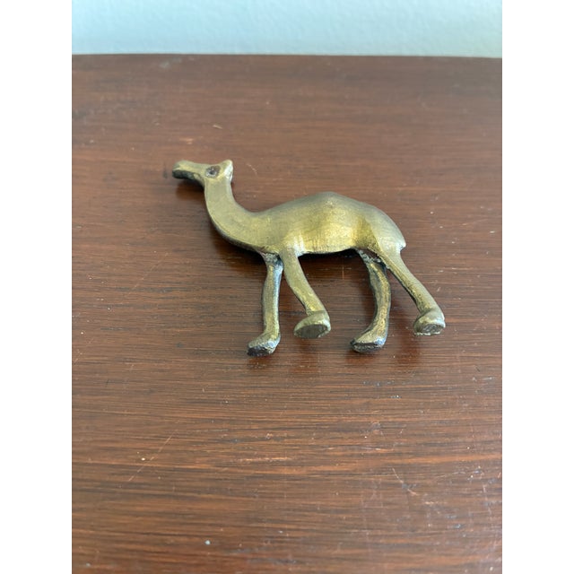 Metal Vintage Brass Camel Figurine For Sale - Image 7 of 7