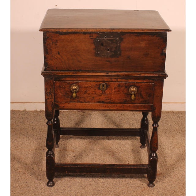 17th Century Oak Bible Chest For Sale - Image 12 of 12