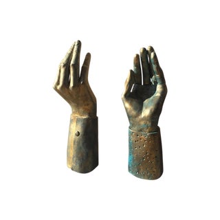 Hand-Made Sculptural Hands - A Pair For Sale