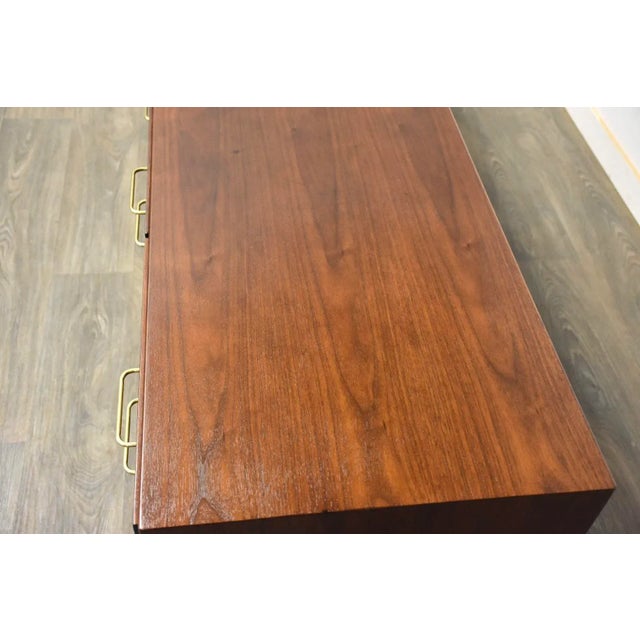 1960s Jens Risom Walnut Dresser Credenza For Sale - Image 5 of 11