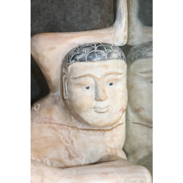 Antique Carved Figural Glass Top End Tables Side Tables - A Pair For Sale - Image 11 of 13