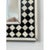 Art Deco Style Black & White Resin Diamond Design Wall, Table or Mantel Mirror For Sale - Image 10 of 12