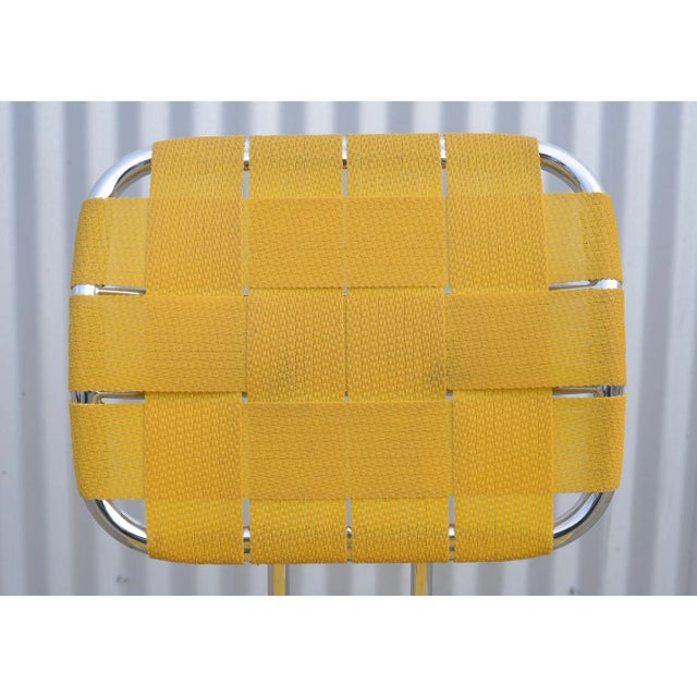 1950s Mid Century Industrial Bevco Chrome Office Desk Chair With Yellow Upholstery For Sale In San Francisco - Image 6 of 12