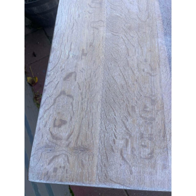 Antique English Solid Oak Kitchen Table 1900 For Sale - Image 15 of 15