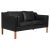 Black 2-Seater Sofa attributed to Børge Mogensen for Fredericia For Sale - Image 8 of 8