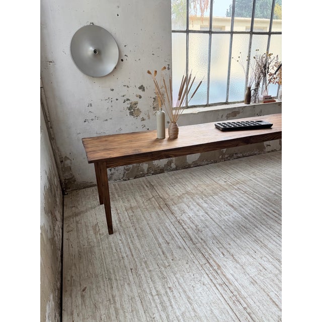 Wood Pine Farmhouse Table, 1950 For Sale - Image 7 of 18