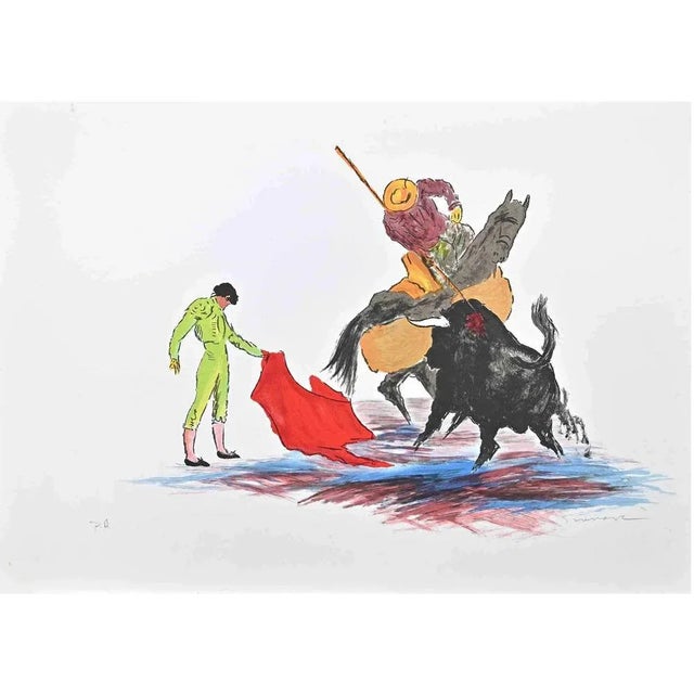 Contemporary José Guevara, Bullfighter, Lithograph, 1990s For Sale - Image 3 of 3