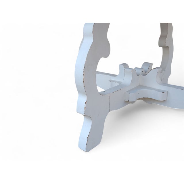 Octagonal Chestnut Table with Shaped Base, 1970s For Sale - Image 5 of 8