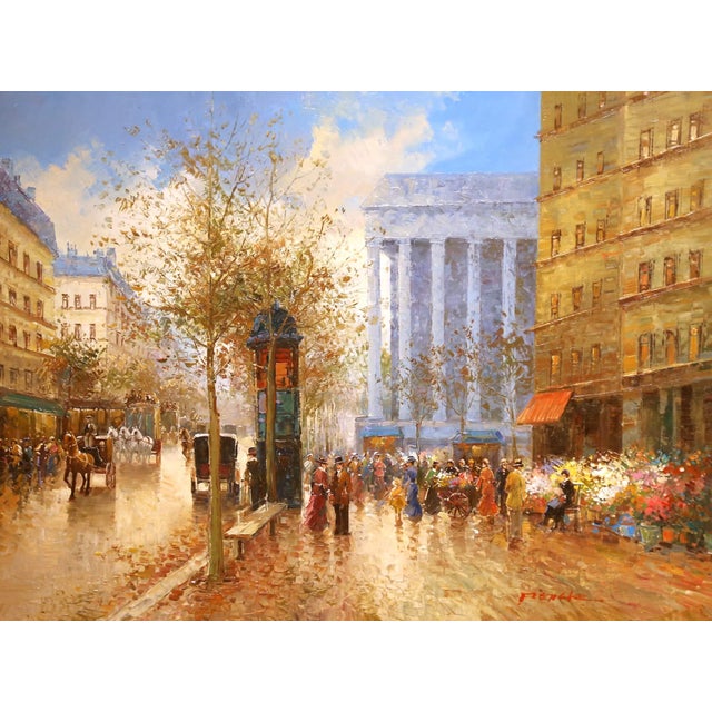 French Mid-Century French Oil on Canvas Painting of “La Madeleine” Signed t.e. Pencke For Sale - Image 3 of 14