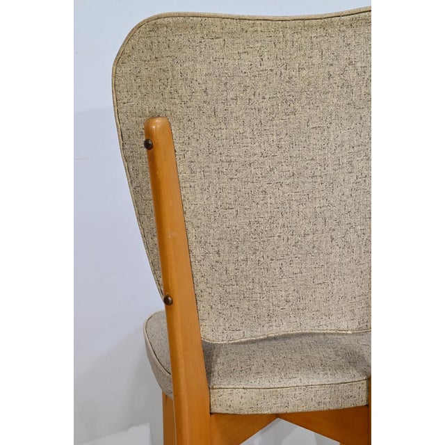 Vintage Beech and Faux Leather Chairs, 1960, Set of 8 For Sale - Image 13 of 18