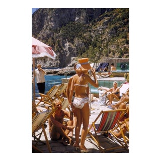 Toni Frissell 'Capri Hat' Archival Pigment Print Framed in Black For Sale