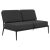 Ribbons Black Double Central Sofa by Mowee For Sale