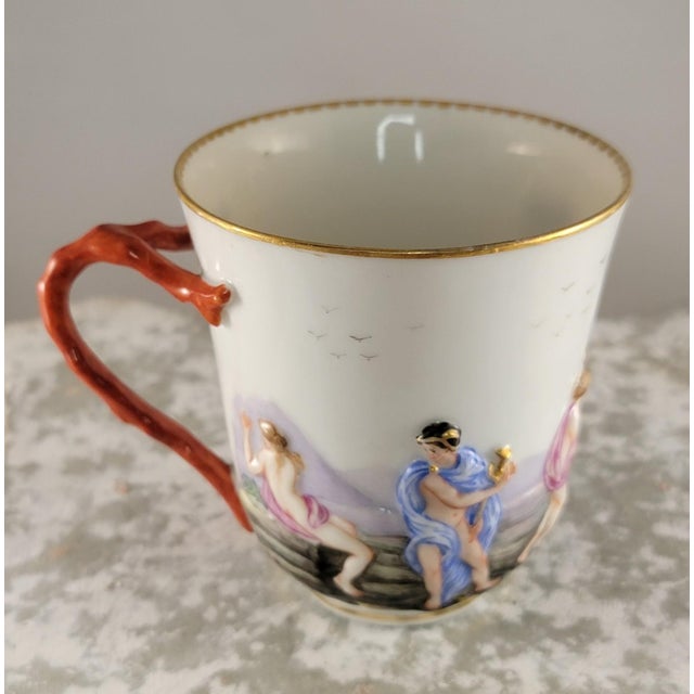 Rococo 19th Century Capodimonte Demitasse Cup & Saucer For Sale - Image 3 of 11