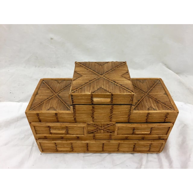 Vintage Folk Art Jewelry Box For Sale In Raleigh - Image 6 of 11