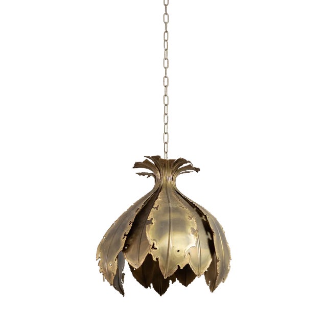 Vintage Brass Hanging Lamp, 1960s For Sale