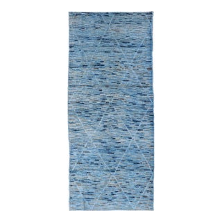 Multi Color Diamond Afghan Modern Casual Gallery Rug Geometric Design 3'7"x9'8" For Sale