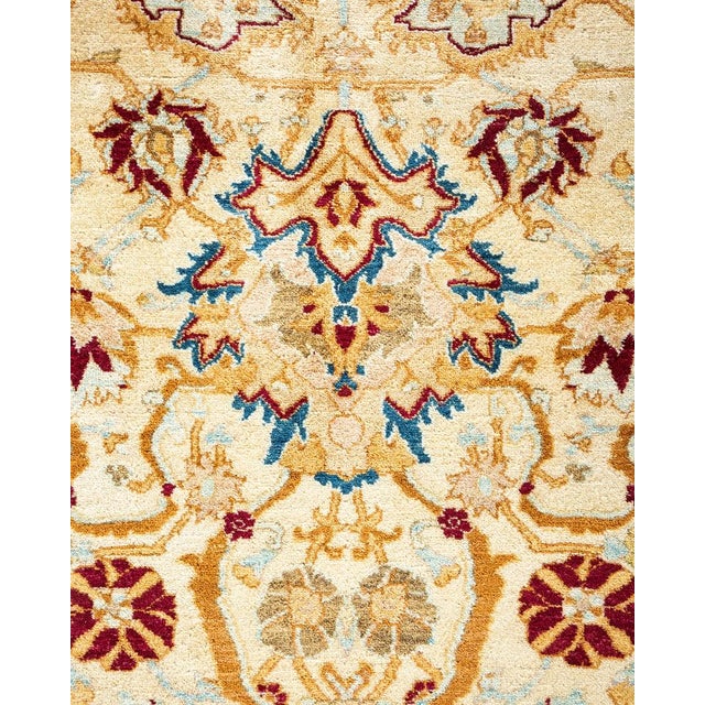 Traditional Mogul, One-of-a-Kind Hand-Knotted Area Rug in Ivory, 8' 1" x 9' 9" For Sale - Image 3 of 8