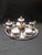 Baroque Antique Hand-Painted Floral Service in Limoges Porcelain from Marquise de Sevigne, 1890, Set of 8 For Sale - Image 3 of 11