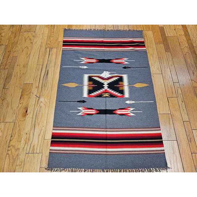 Late 20th Century Southwestern Kilim Rug For Sale - Image 4 of 11